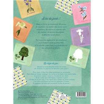 Mon memory des arbres et des fleurs à colorier
