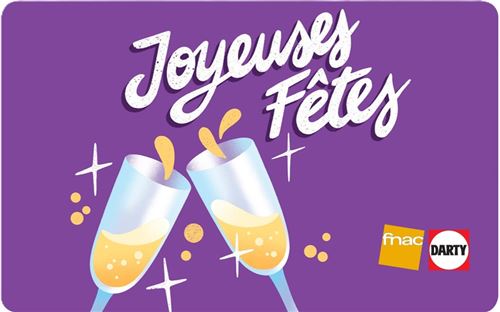 E-carte cadeau Fnac Darty Joyeuses Fêtes 15E