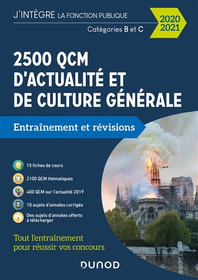 3000 qcm d'actualite et de culture generale pour reussir vos