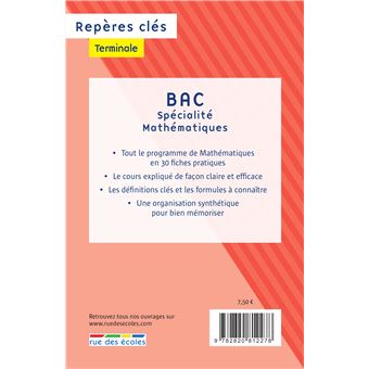 Repères clés bac spécialité mathématiques
