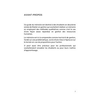 Guide du Mémoire de Master en gestion