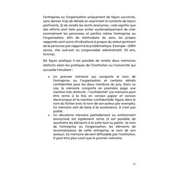 Guide du Mémoire de Master en gestion