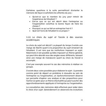 Guide du Mémoire de Master en gestion