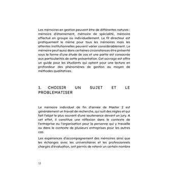 Guide du Mémoire de Master en gestion