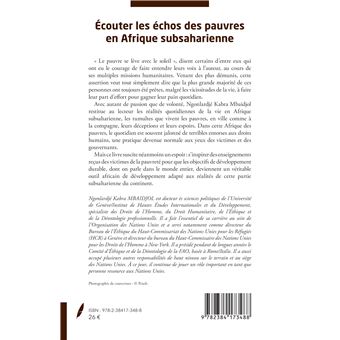 Ecouter les échos des pauvres en Afrique subsaharienne