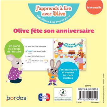 J'apprends à lire avec Olive - Olive fête son anniversaire