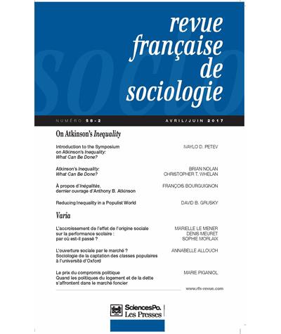Revue française de sociologie 58 Numéro 58 Tome 2 broché Revue