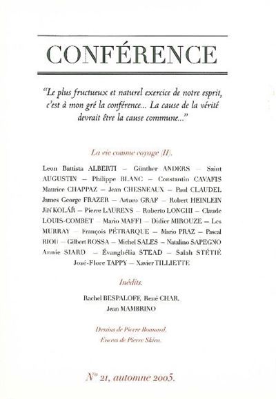 Conference N°21 La Vie Comme Voyage II - Collectif - Confere