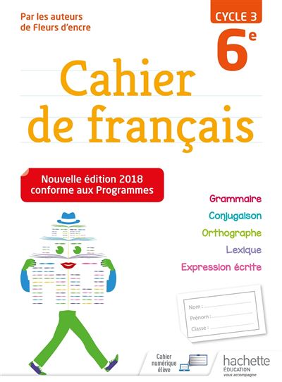 Cahier de Français 6ème Cycle 3