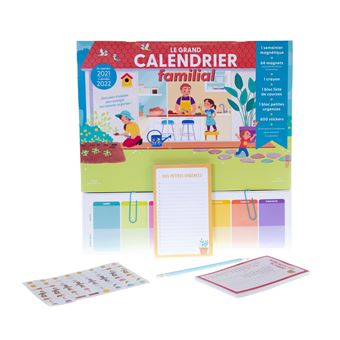 Le grand calendrier familial (édition 2021/2022) - Collectif - Fleurus -  Papeterie / Coloriage - Librairies Autrement