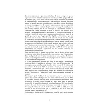 Bismarck : Mémoires