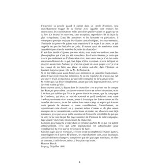 Bismarck : Mémoires