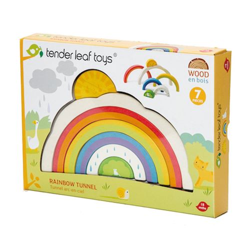 Tender Leaf Toys Unisexe Enfants Multicolore - Arc En Ciel À Empiler - Smallable - Image 4