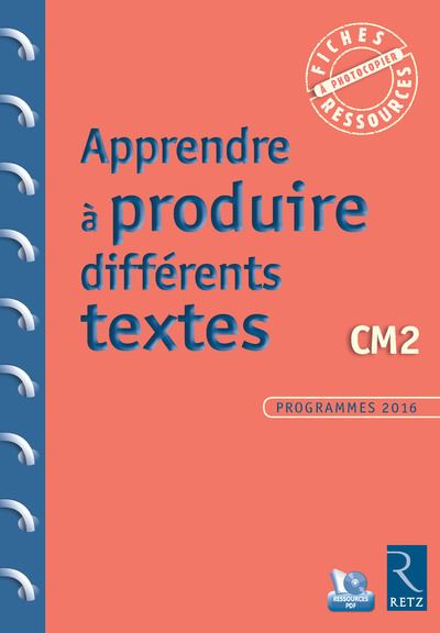 Apprendre à produire différents textes CM2