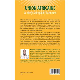 Union africaine. Ce que je veux pour l'institution