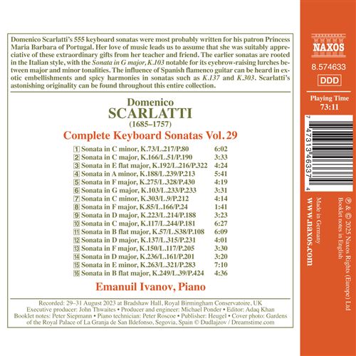 アート・デザイン・音楽 A. SCARLATTI neuf toccatas pour clavier Integrale-des-Sonates-pour-