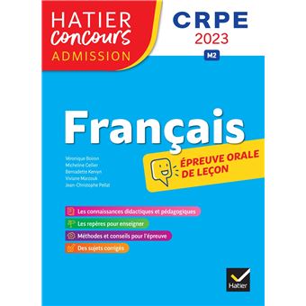 Français - CRPE 2023 - Epreuve orale d'admission