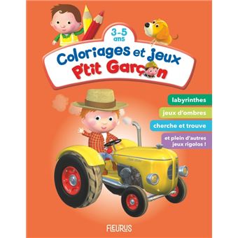 Coloriages et jeux P'tit garçon (orange)