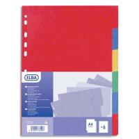 Jeu d'intercalaires en carte lustrée Elba 24x30 cm, 6 positions