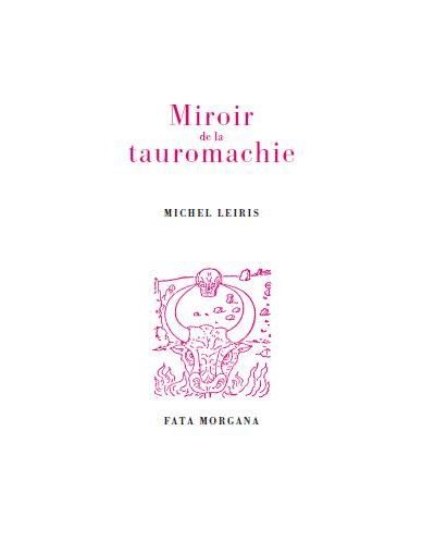 Miroir de la tauromachie - Michel Leiris - relié
