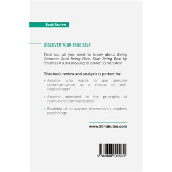 Book Review: Being Genuine: Stop Being Nice, Start Being Real by Thomas d'Ansembourg