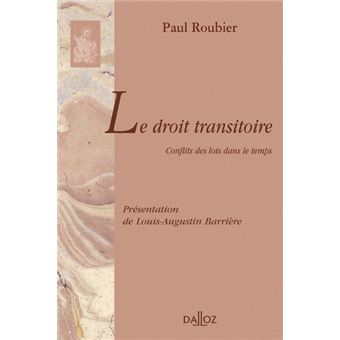 Conflits de lois dans le temps dissertation
