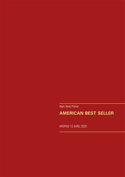 American best seller - Alain René Poirier - broché