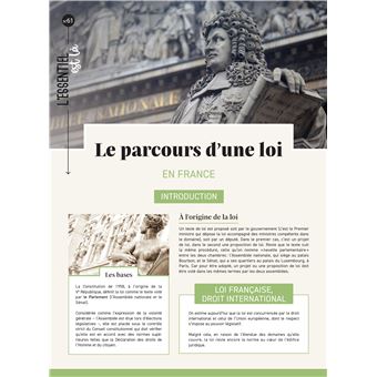 Le parcours d'une loi en France - Dépliant