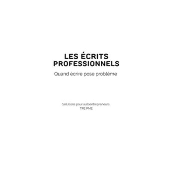 Les écrits professionnels