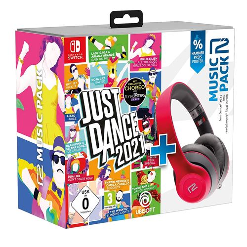 Pack Just Dance 2021 Nintendo Switch + Casque Gaming Ready2Gaming Rouge