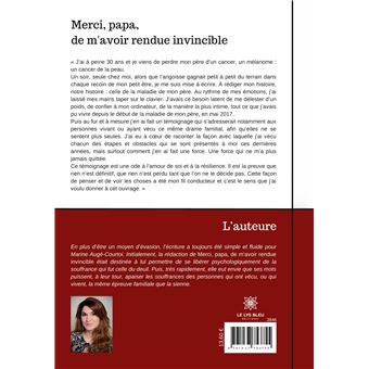 Merci, papa,de m'avoir rendue invincible