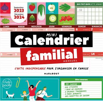 Organiseur familial Mémoniak 2024, calendrier organisation familial mensuel  (sept. 2023- déc. 2024) - broché - Nesk, Livre tous les livres à la Fnac
