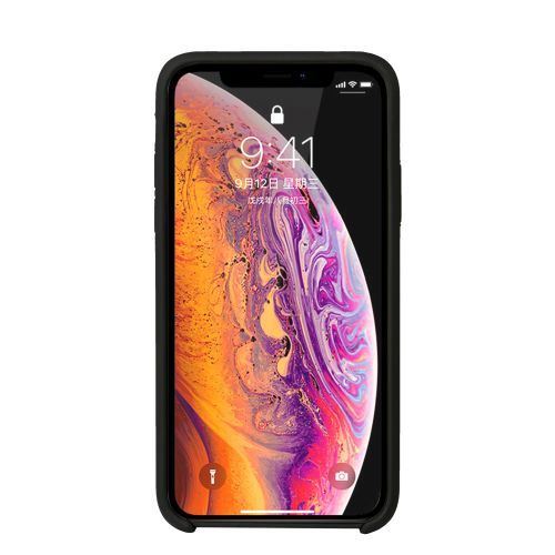 B2B iPhone X/XS Cover Liquid Silicone Black