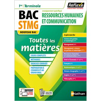 Ressources humaines et communication - 1ère/Term STMG (Toutes les matières - Réflexe N°2) 2020 - Tom
