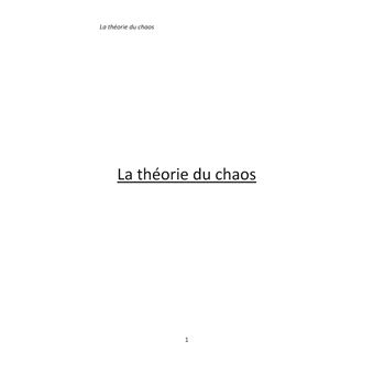 La théorie du chaos