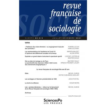 Revue Française de Sociologie T62-3/4