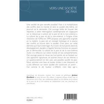 Vers une société de paix