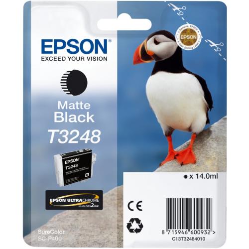 Cartouche d’encre Epson Macareux T3248 Noir Mat