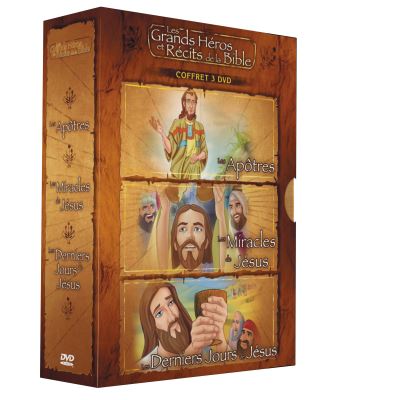 Coffret 4 Les Apôtres Le Miracles de Jésus Dernier jours de Jésus DVD