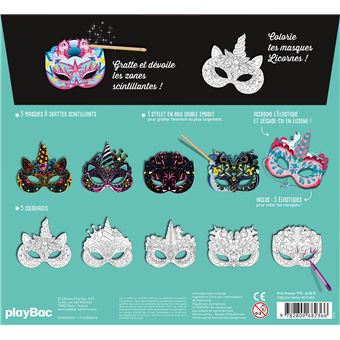 Masques à gratter - Licornes