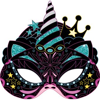 Masques à gratter - Licornes