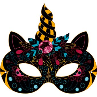 Masques à gratter - Licornes