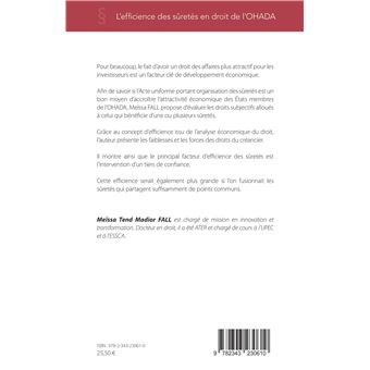 L'efficience des sûretés en droit de l'OHADA