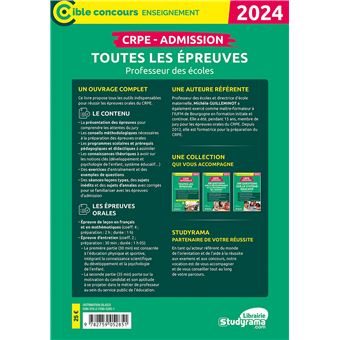 CRPE –Admission – Toutes les épreuves