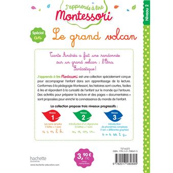 Le grand volcan, niveau 2 - J'apprends à lire Montessori