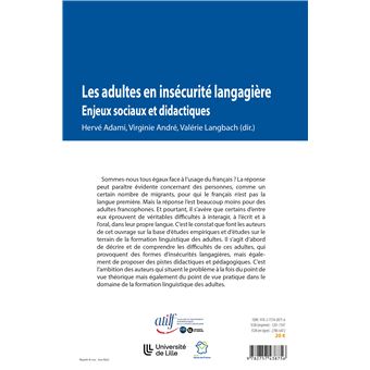 Les adultes en insécurité langagière