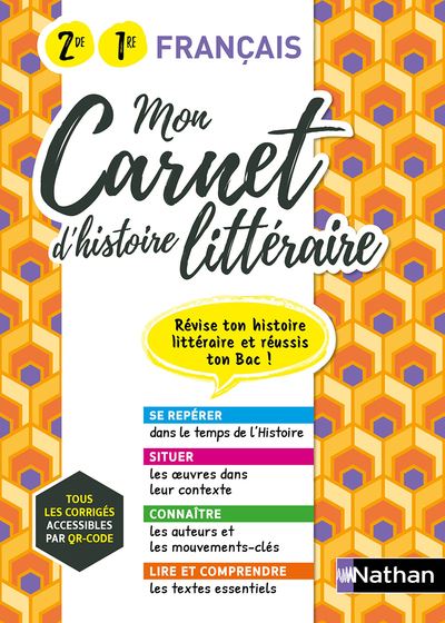 Mon carnet d'histoire littéraire - 1ère/ 2nde - 2022 - Estelle Planchon - broché