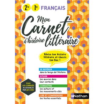 Mon carnet d'histoire littéraire - 1ère/ 2nde - 2022