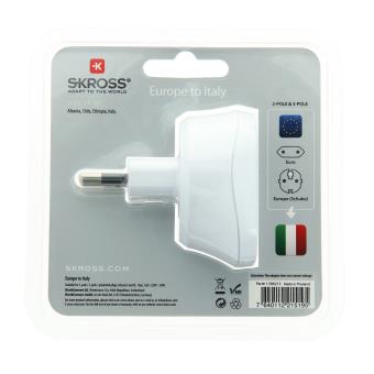 Adaptateur pour prise d'alimentation Skross Europe vers Italie Blanc -  Chargeur et câble d'alimentation PC