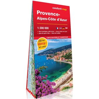 Provence-Alpes-Côte d'Azur 1/300.000 (carte grand format laminée)